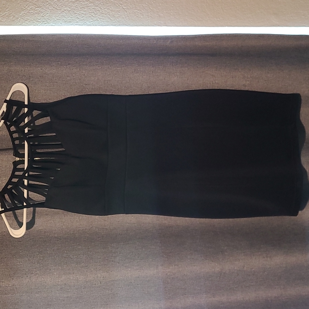 Black cage top dress